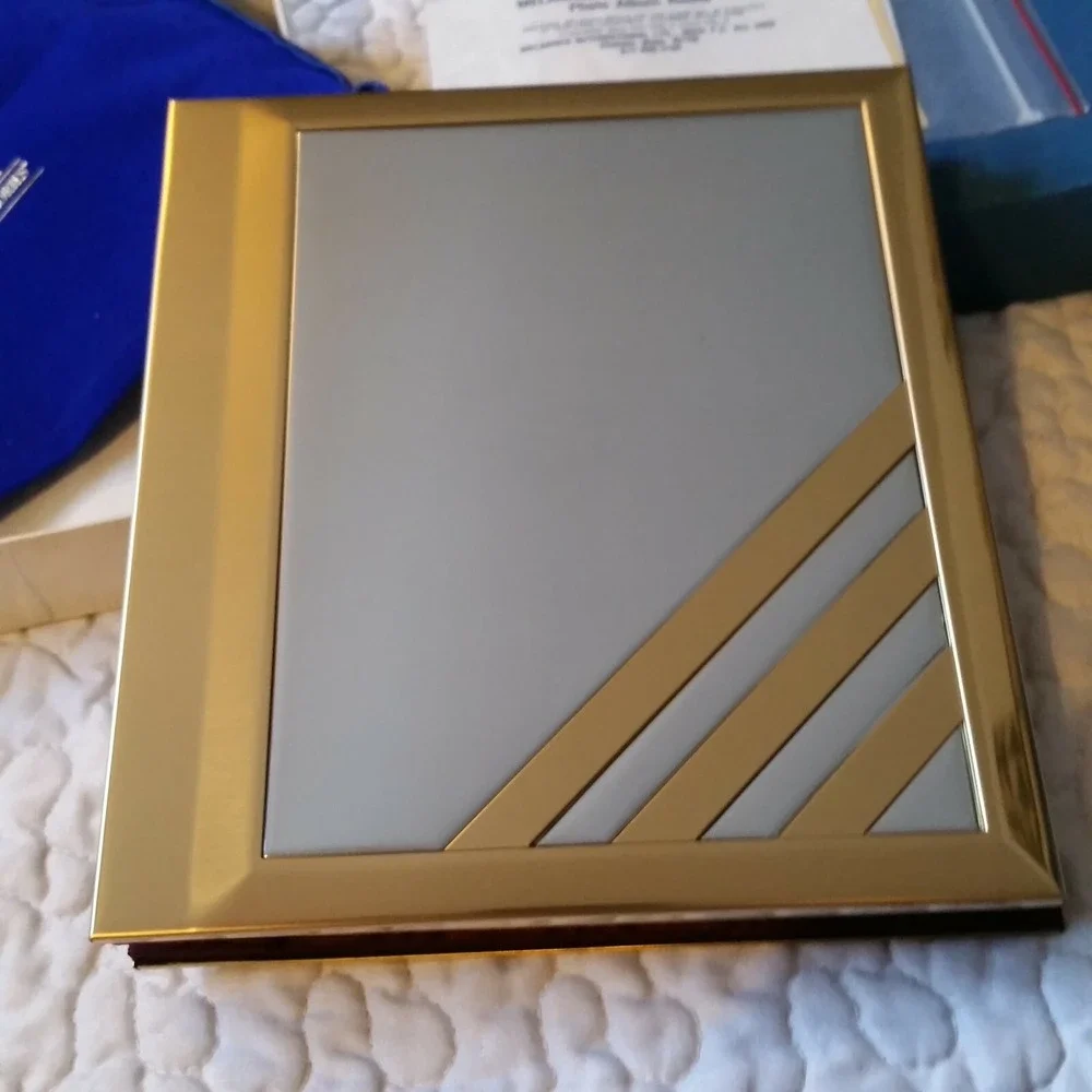 Vintage Melannco International Brass Silver Tone Metal Photo Picture Album #272